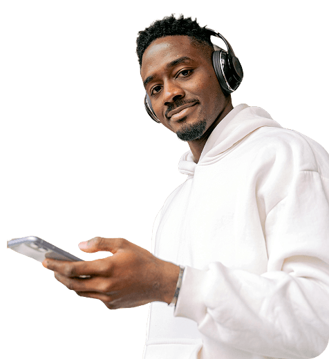 Men with headphone